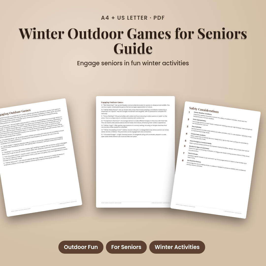 Winter Outdoor Games for Seniors Guide