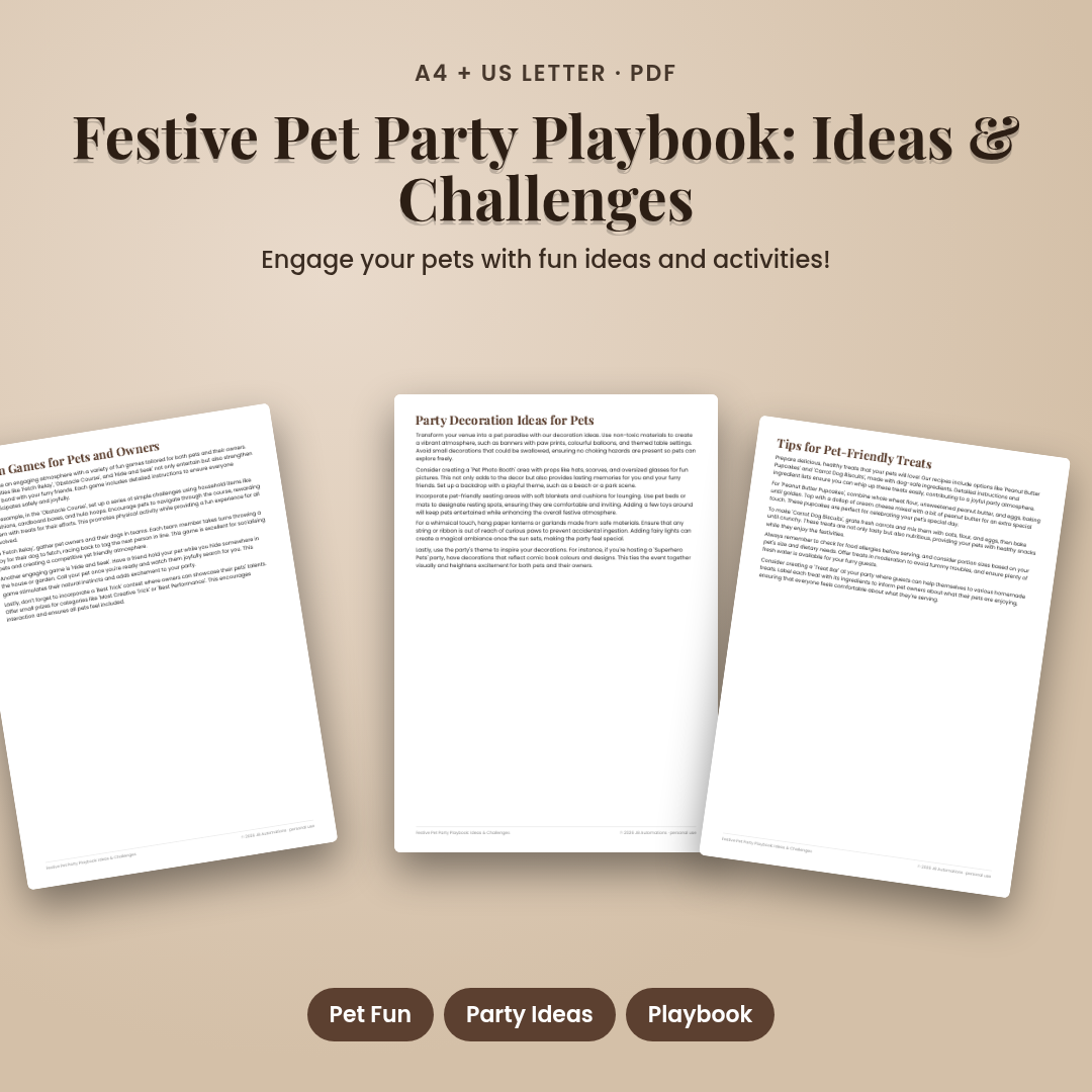 Festive Pet Party Playbook: Ideas & Challenges