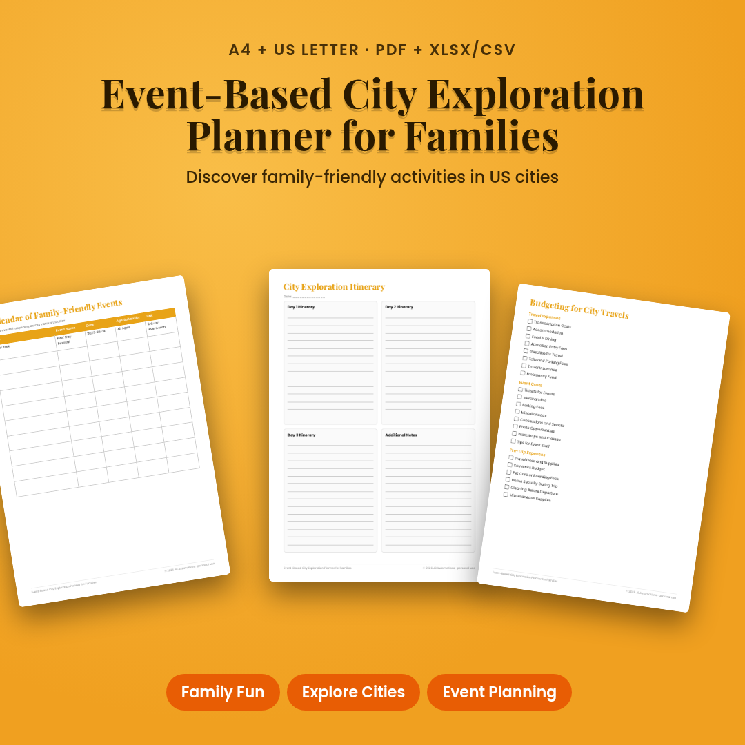 Event-Based City Exploration Planner for Families