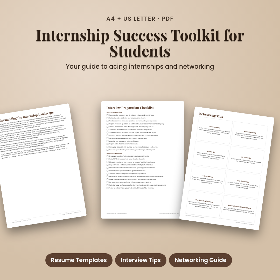Internship Success Toolkit for Students