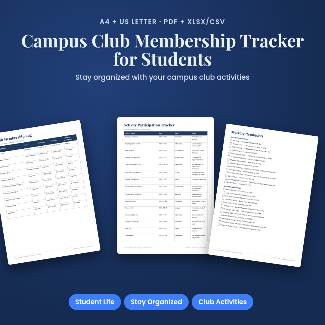 Campus Club Membership Tracker for Students