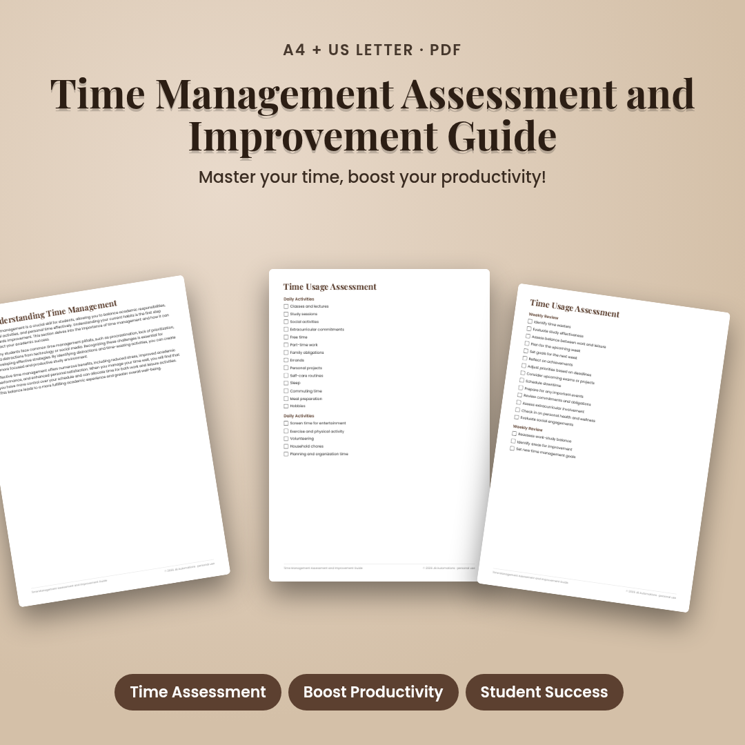 Time Management Assessment and Improvement Guide
