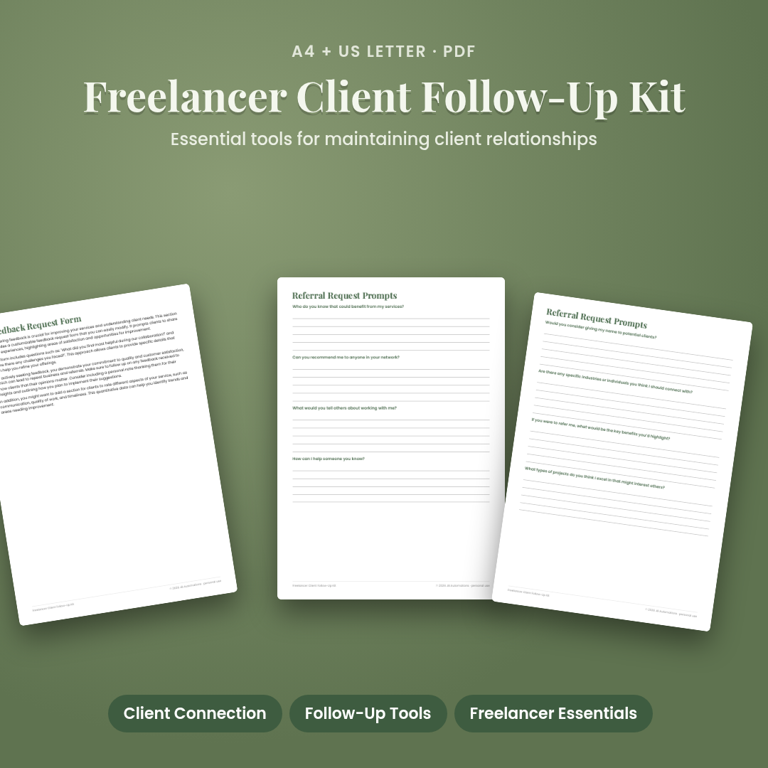 Freelancer Client Follow-Up Kit