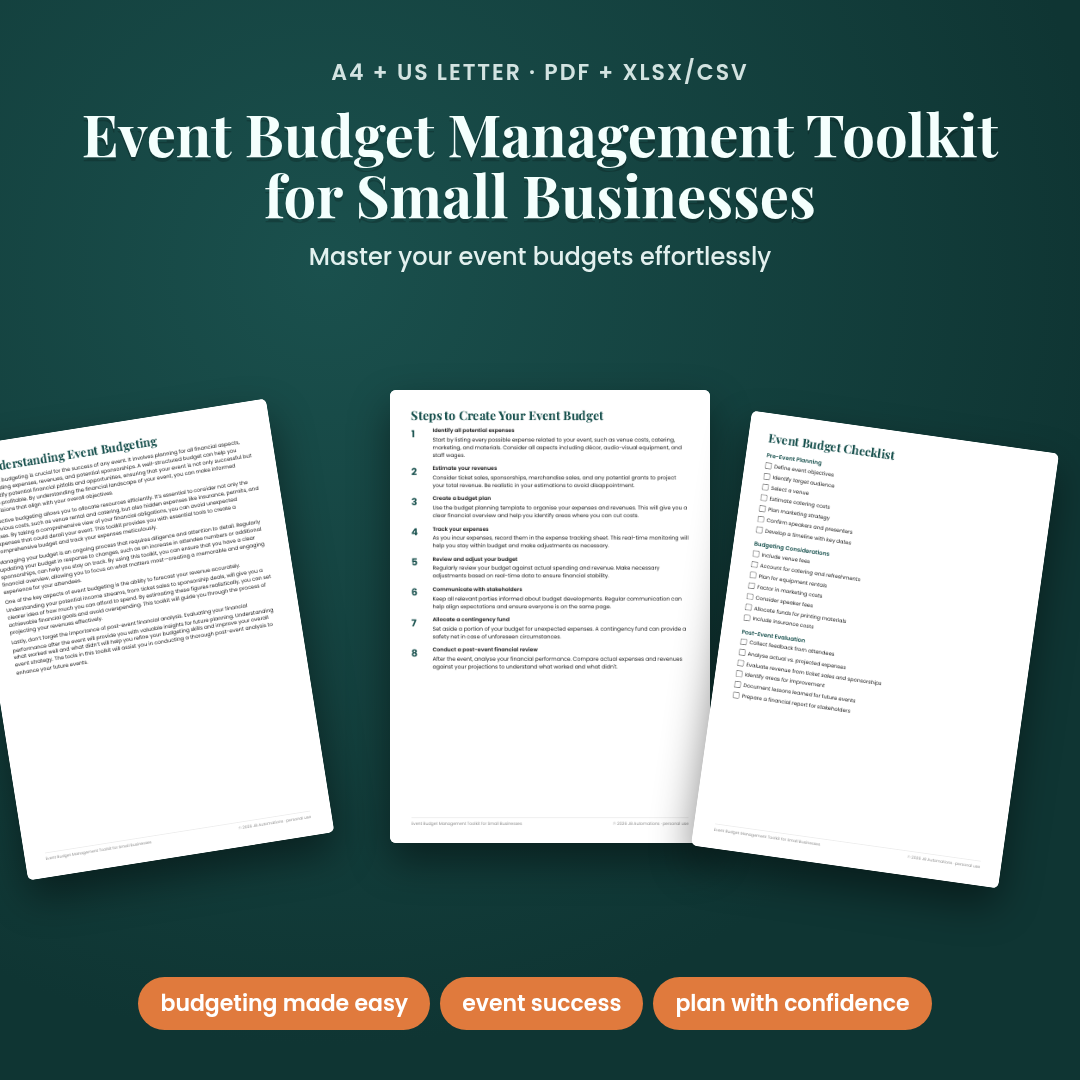 Event Budget Management Toolkit for Small Businesses