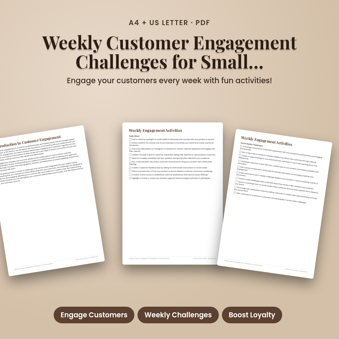 Weekly Customer Engagement Challenges for Small Businesses