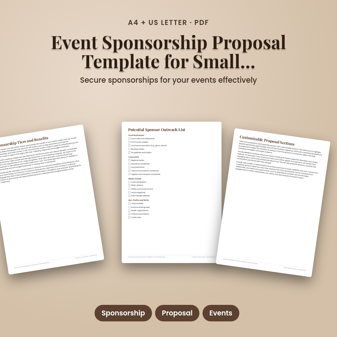 Event Sponsorship Proposal Template for Small Businesses