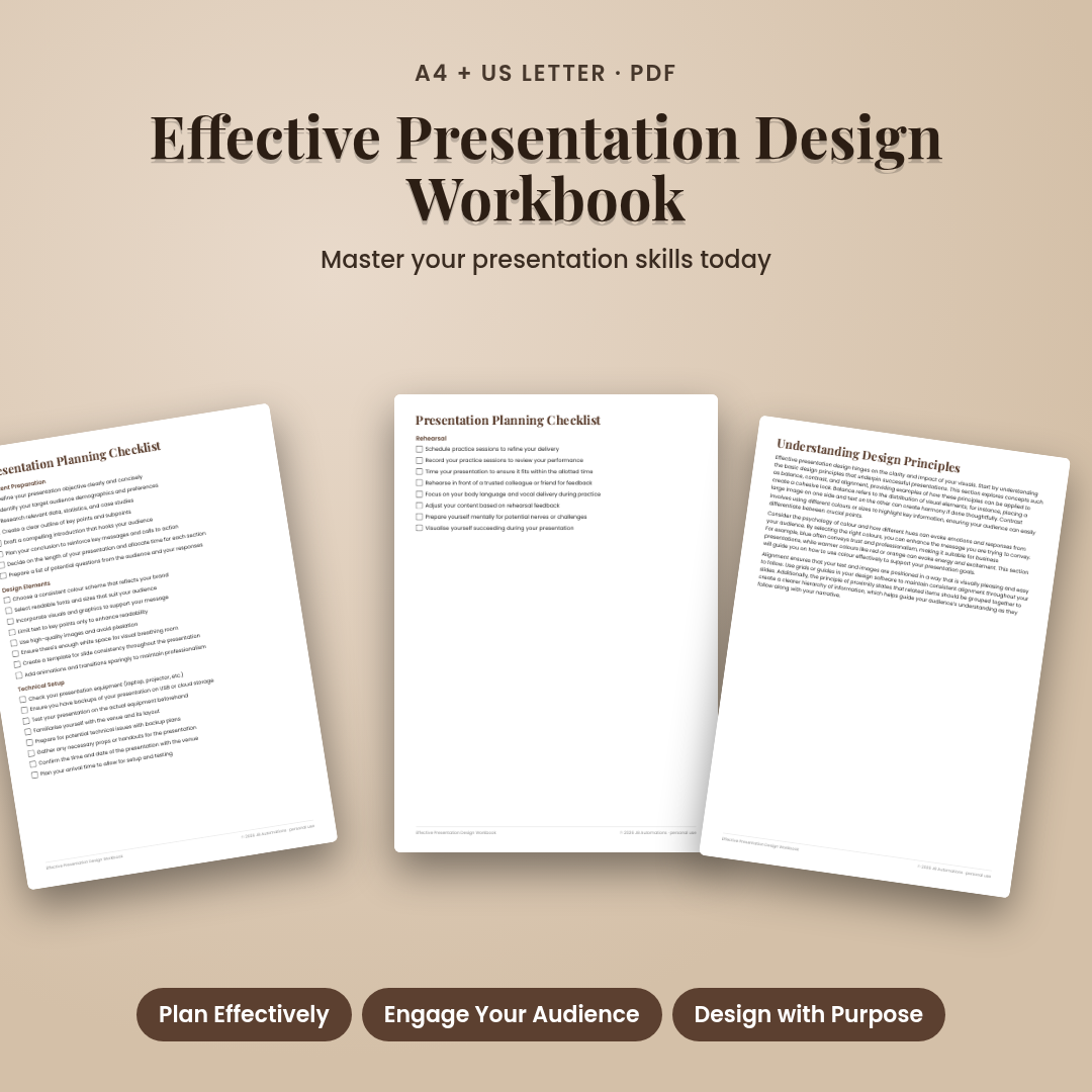 Effective Presentation Design Workbook
