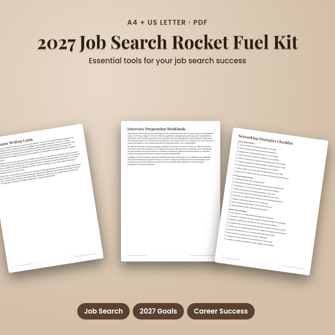 2027 Job Search Rocket Fuel Kit