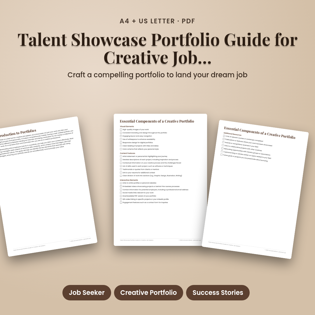 Talent Showcase Portfolio Guide for Creative Job Seekers