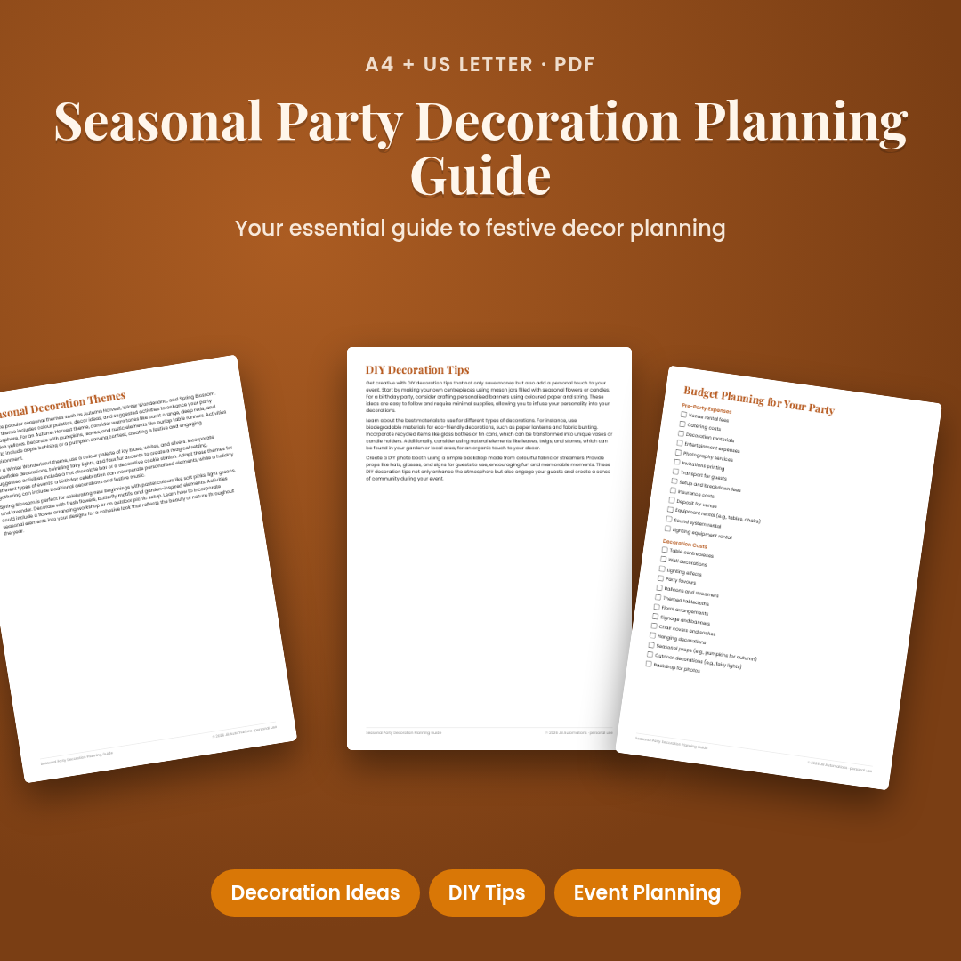 Seasonal Party Decoration Planning Guide