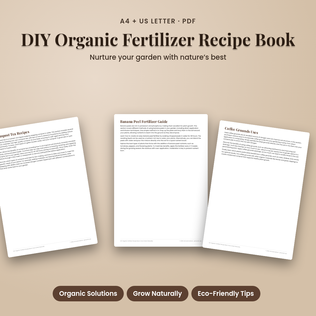 DIY Organic Fertilizer Recipe Book: Grow Green Naturally