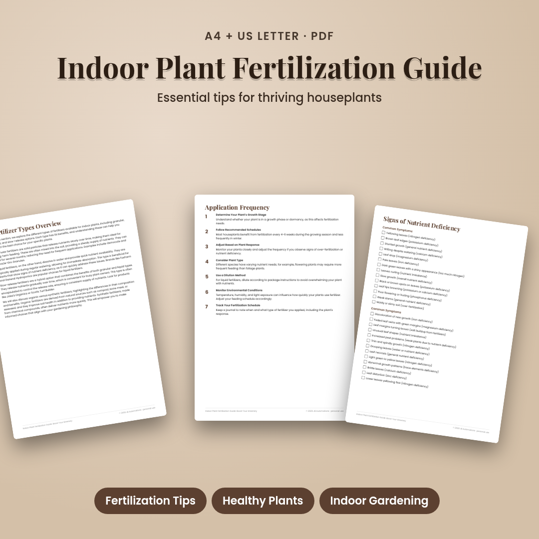 Indoor Plant Fertilization Guide: Boost Your Greenery