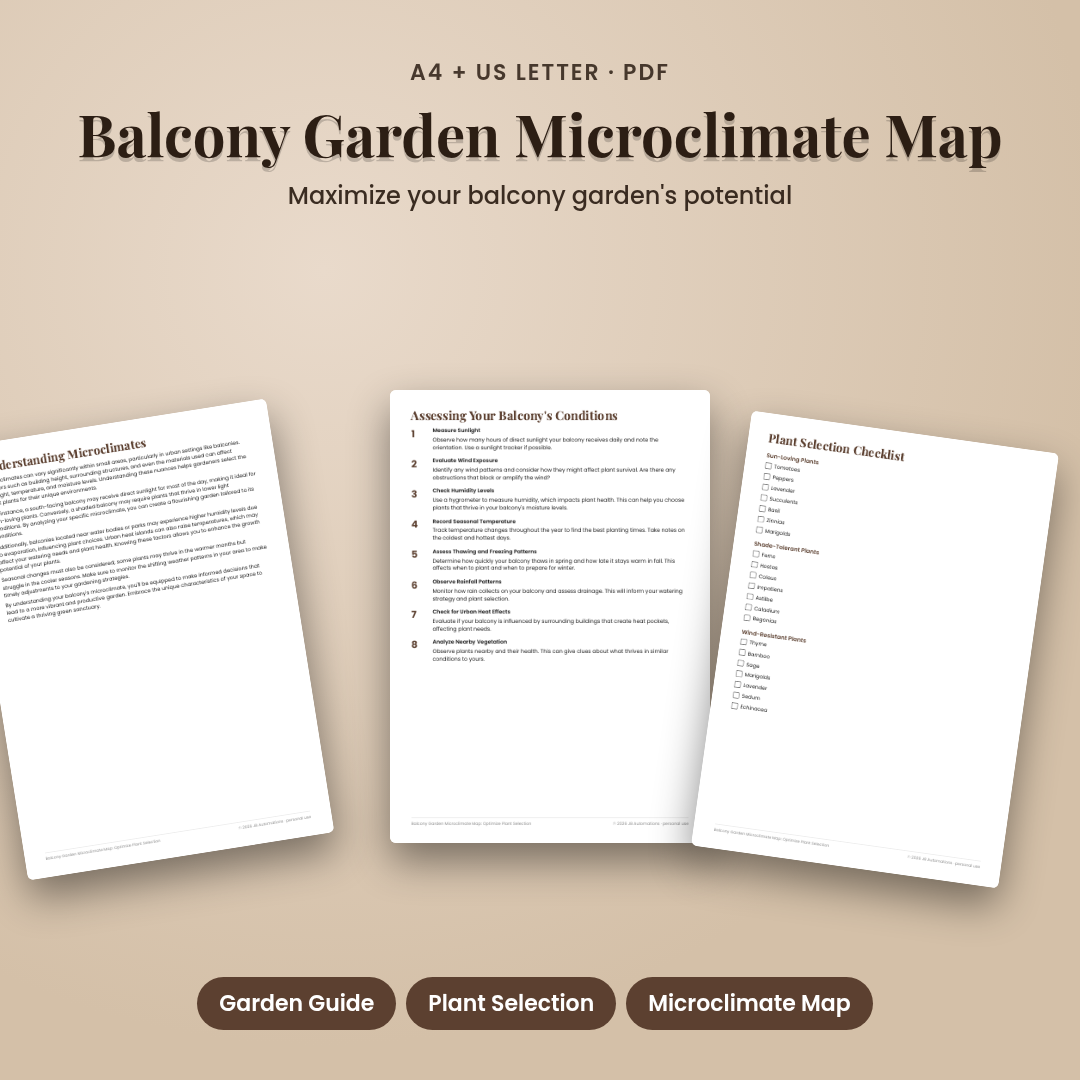 Balcony Garden Microclimate Map: Optimize Plant Selection