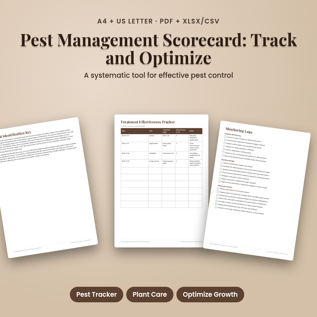 Pest Management Scorecard: Track and Optimize