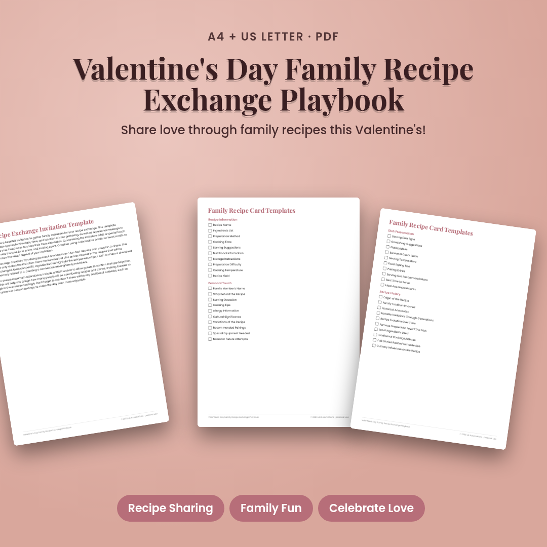 Valentine's Day Family Recipe Exchange Playbook