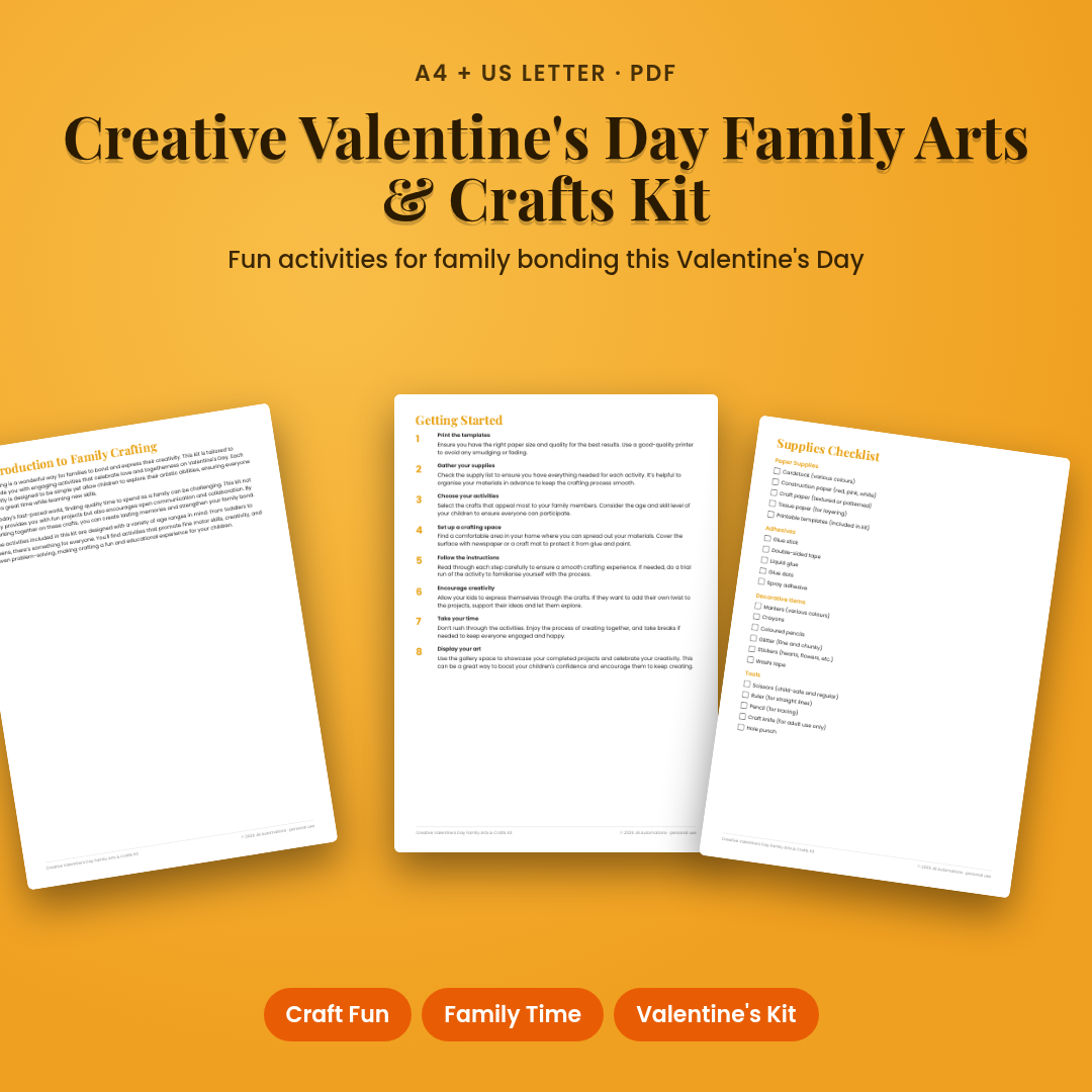 Creative Valentine's Day Family Arts &amp; Crafts Kit