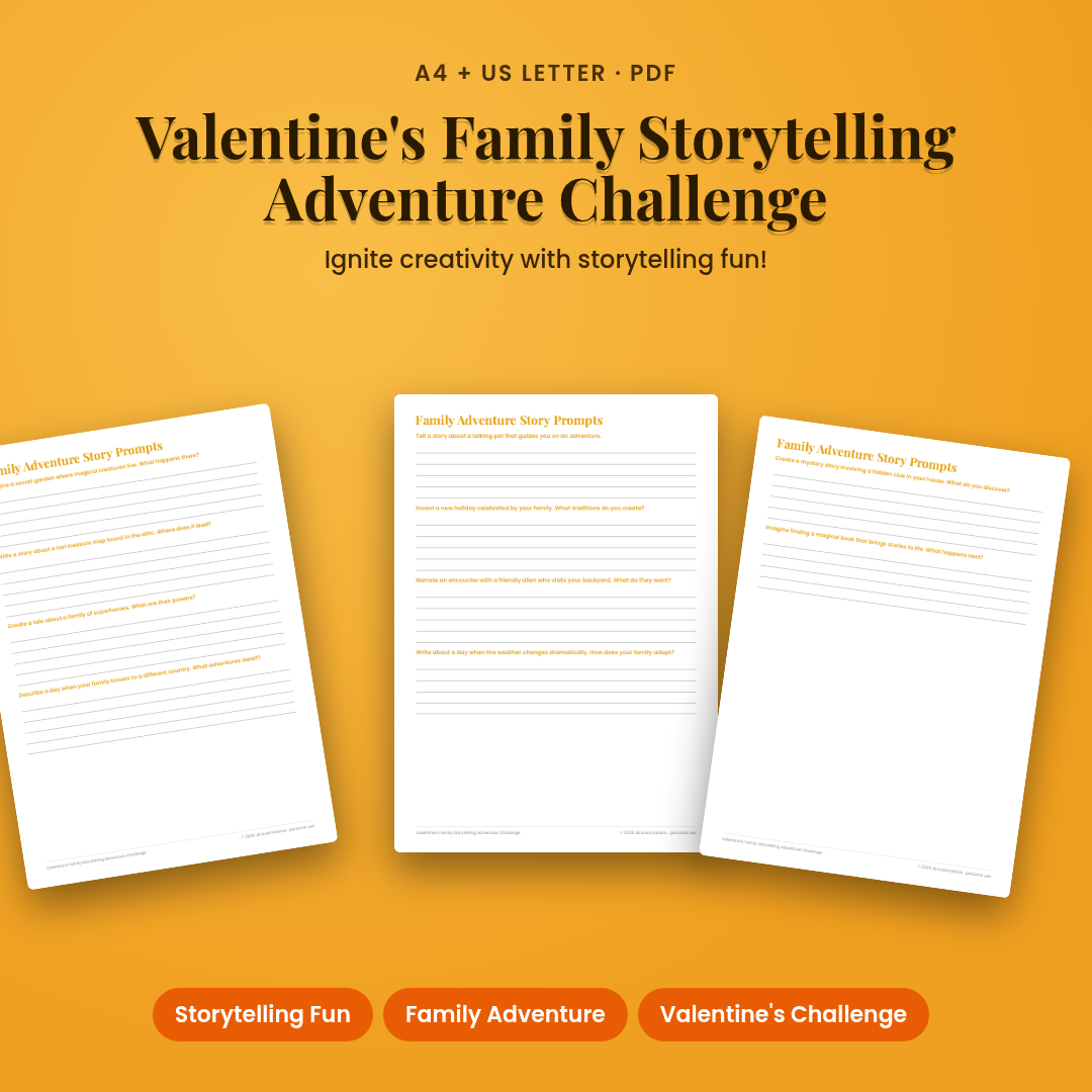 Valentine's Family Storytelling Adventure Challenge