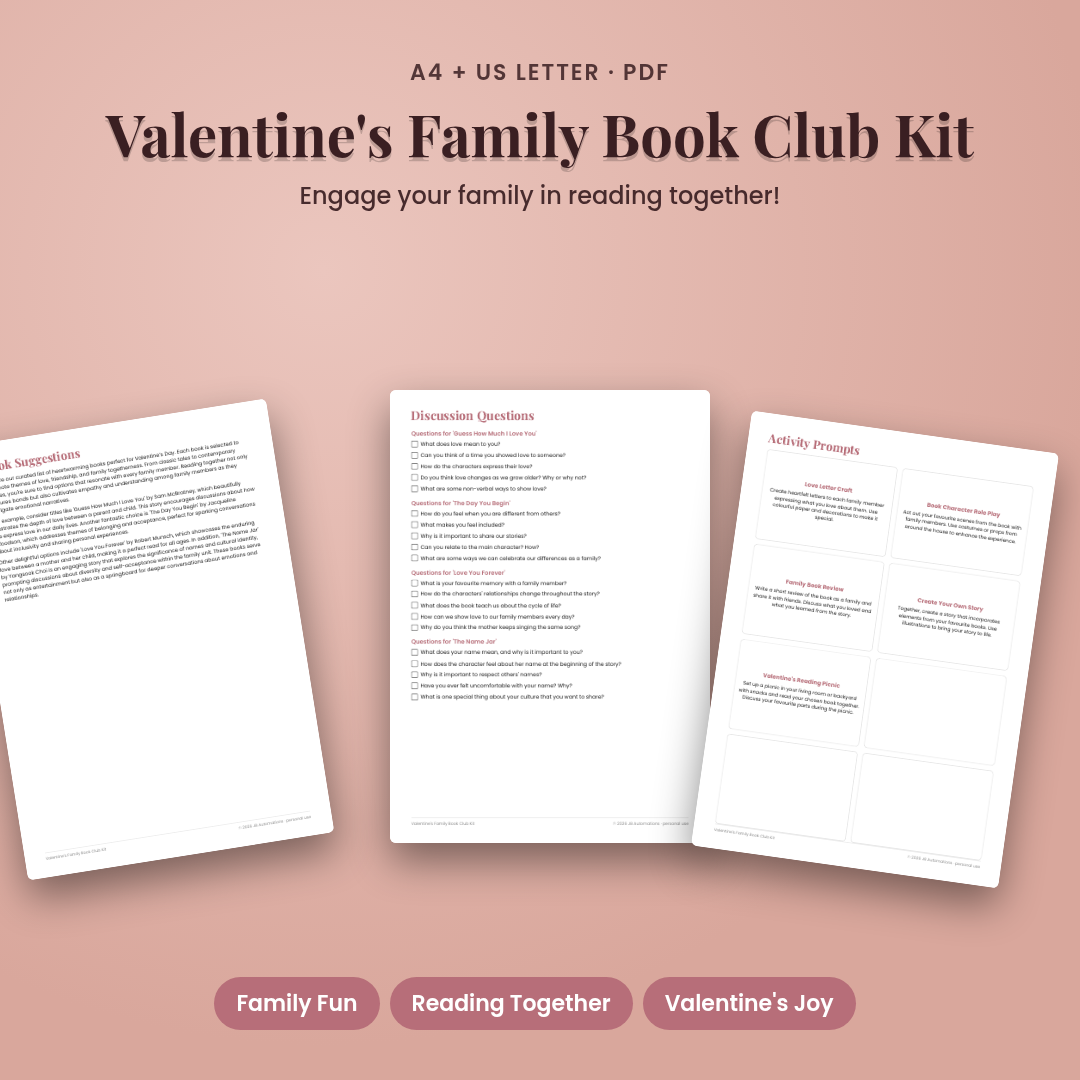 Valentine's Family Book Club Kit