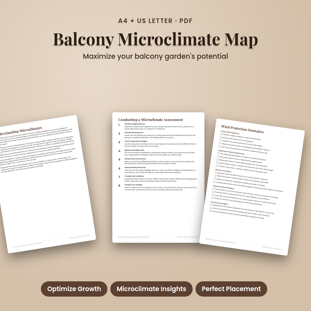 Balcony Microclimate Map: Optimize Plant Placement