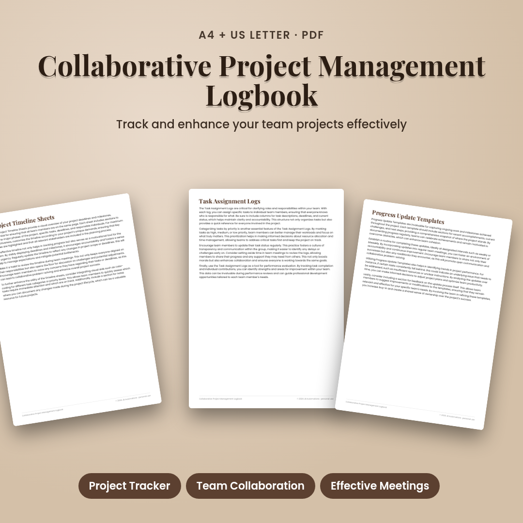 Collaborative Project Management Logbook