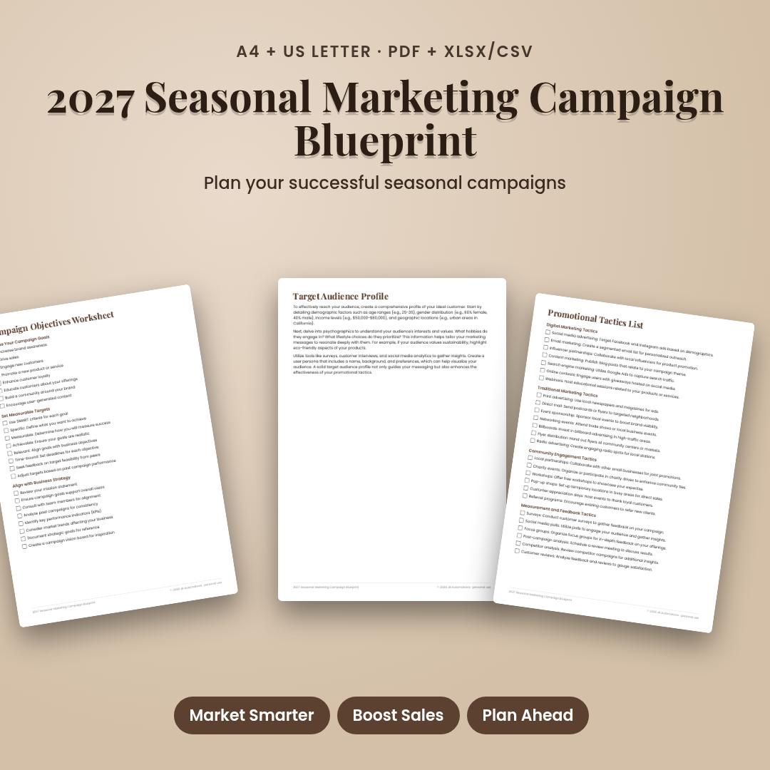 2027 Seasonal Marketing Campaign Blueprint