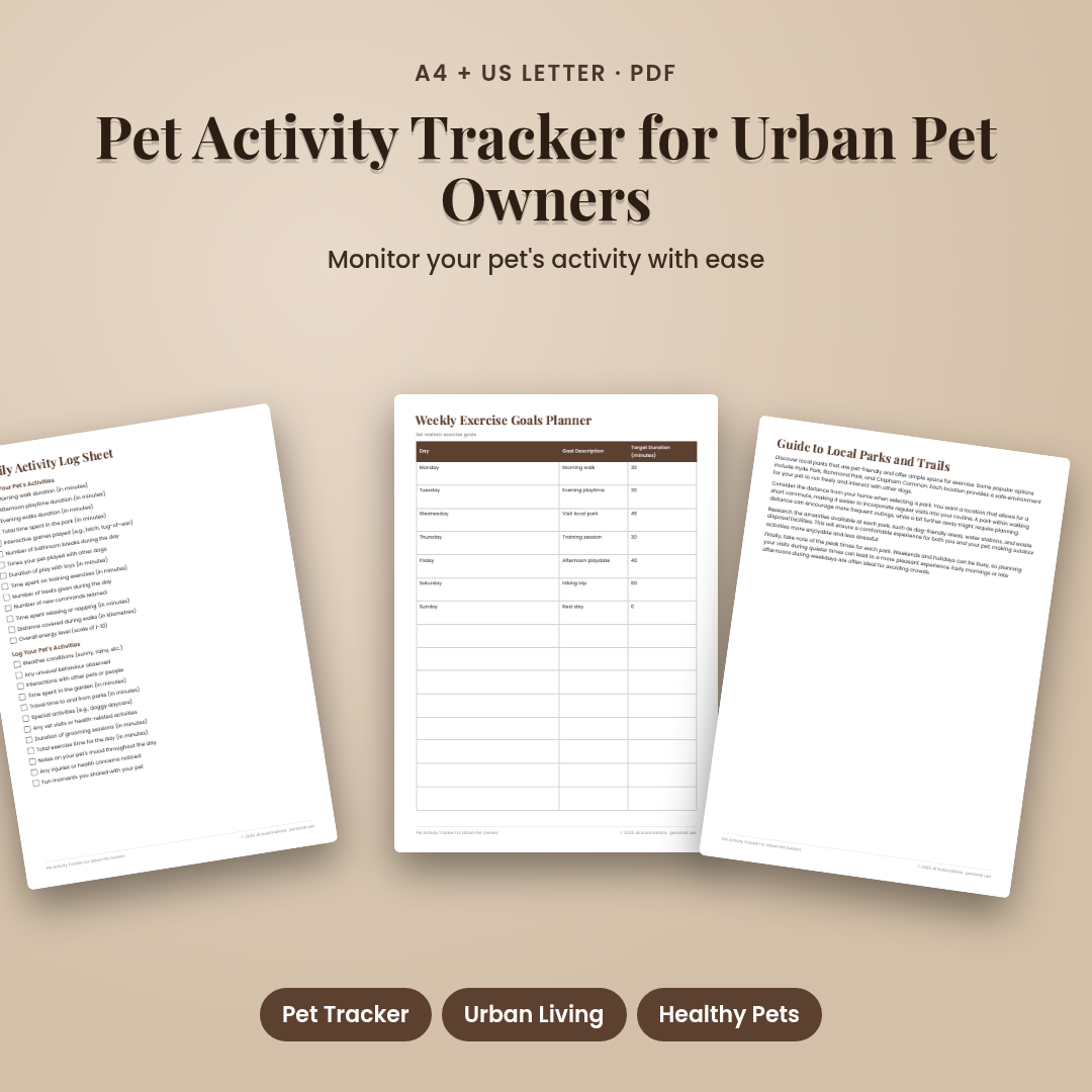 Pet Activity Tracker for Urban Pet Owners
