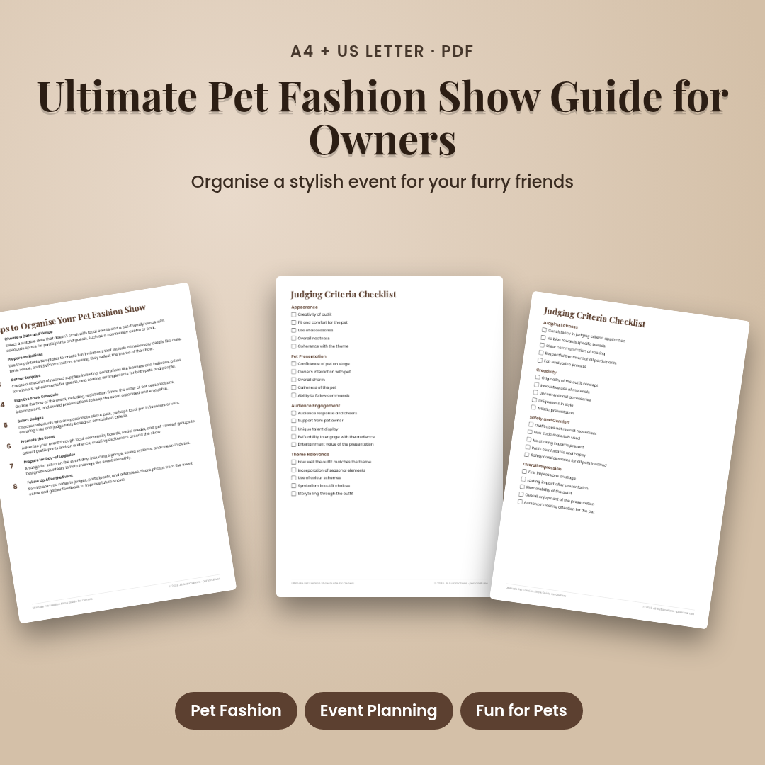 Ultimate Pet Fashion Show Guide for Owners