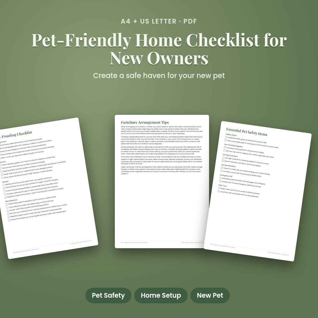 Pet-Friendly Home Checklist for New Owners