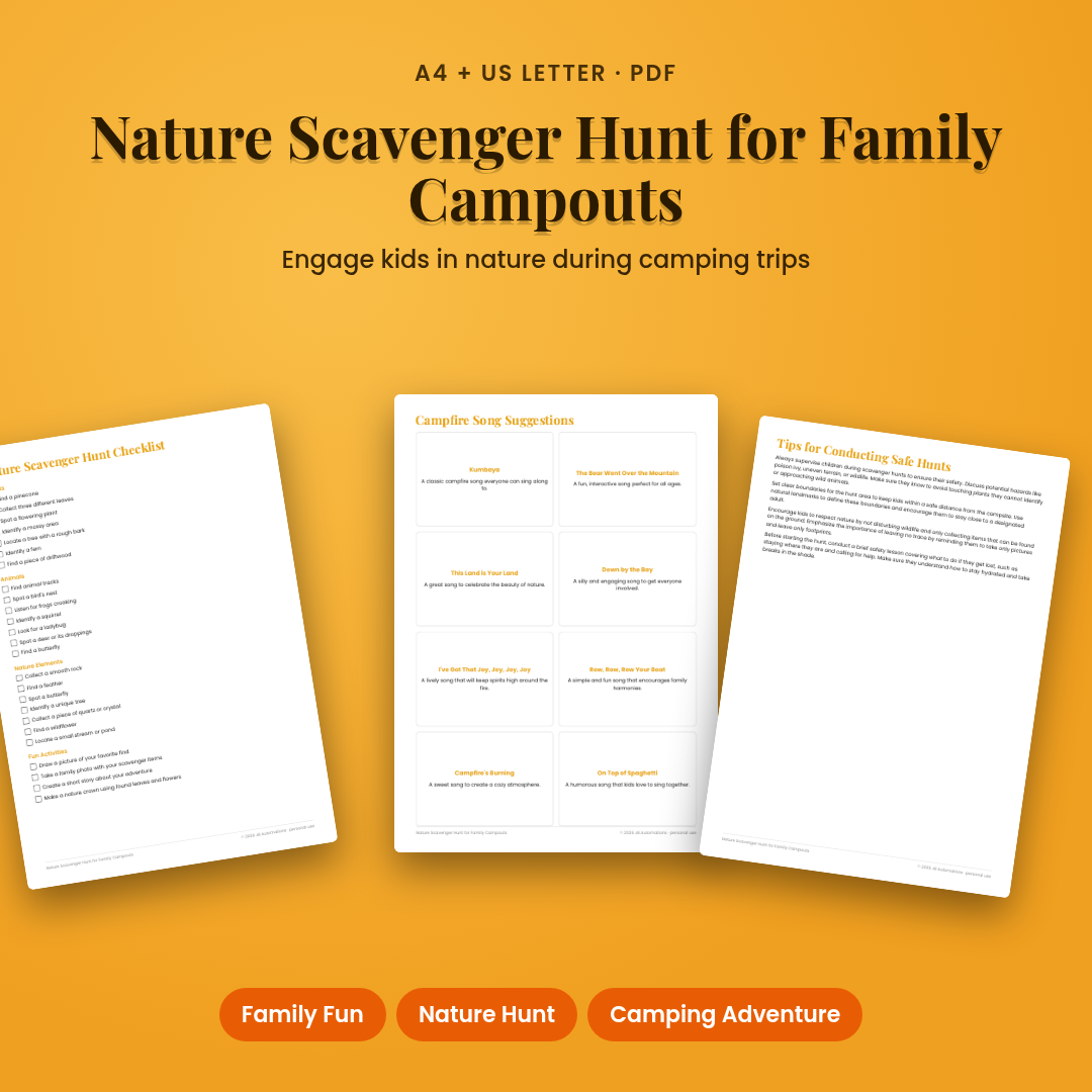 Nature Scavenger Hunt for Family Campouts