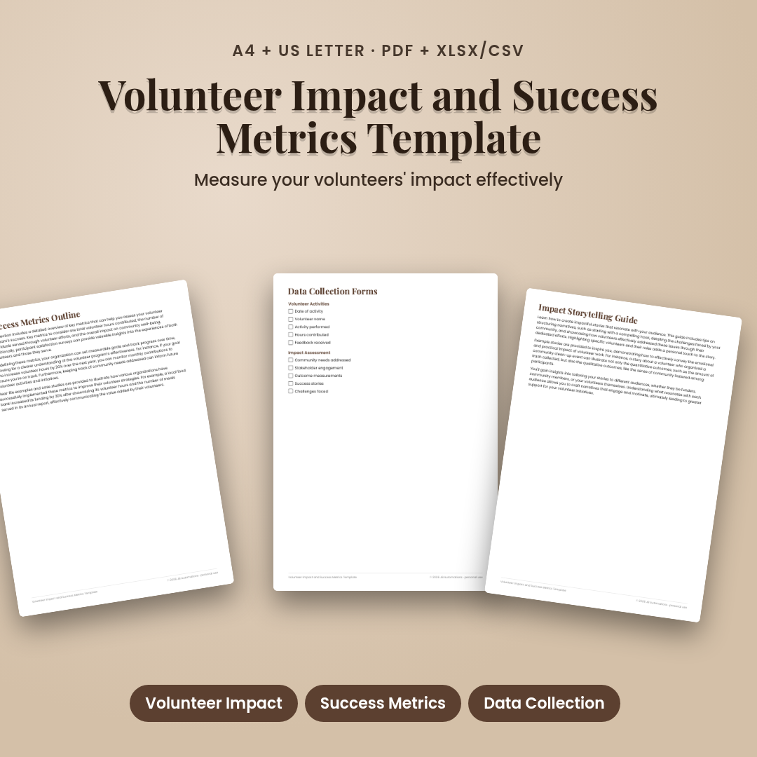 Volunteer Impact and Success Metrics Template