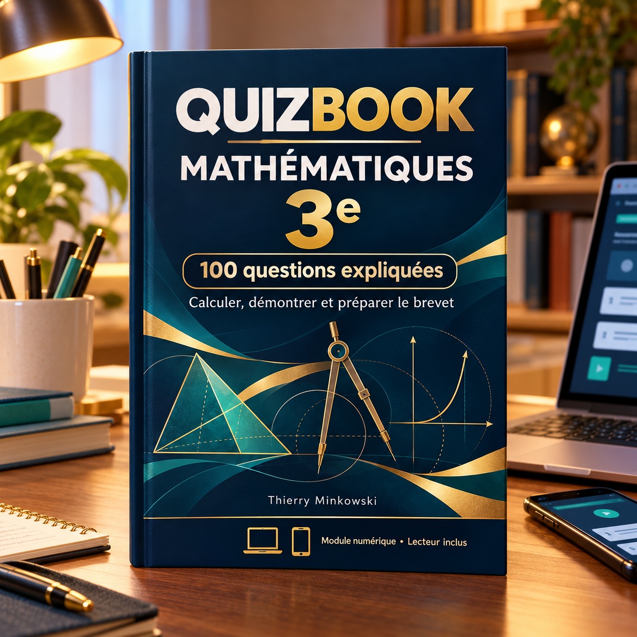 QuizBook Mathématiques 3e — 100 questions expliquées — Thierry Minkowski