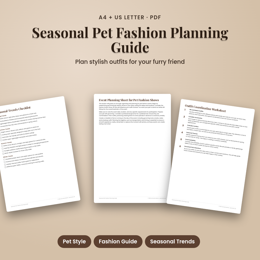 Seasonal Pet Fashion Planning Guide