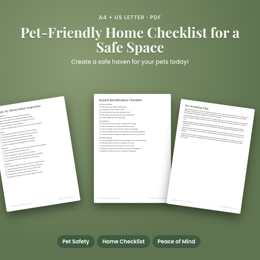 Pet-Friendly Home Checklist for a Safe Space
