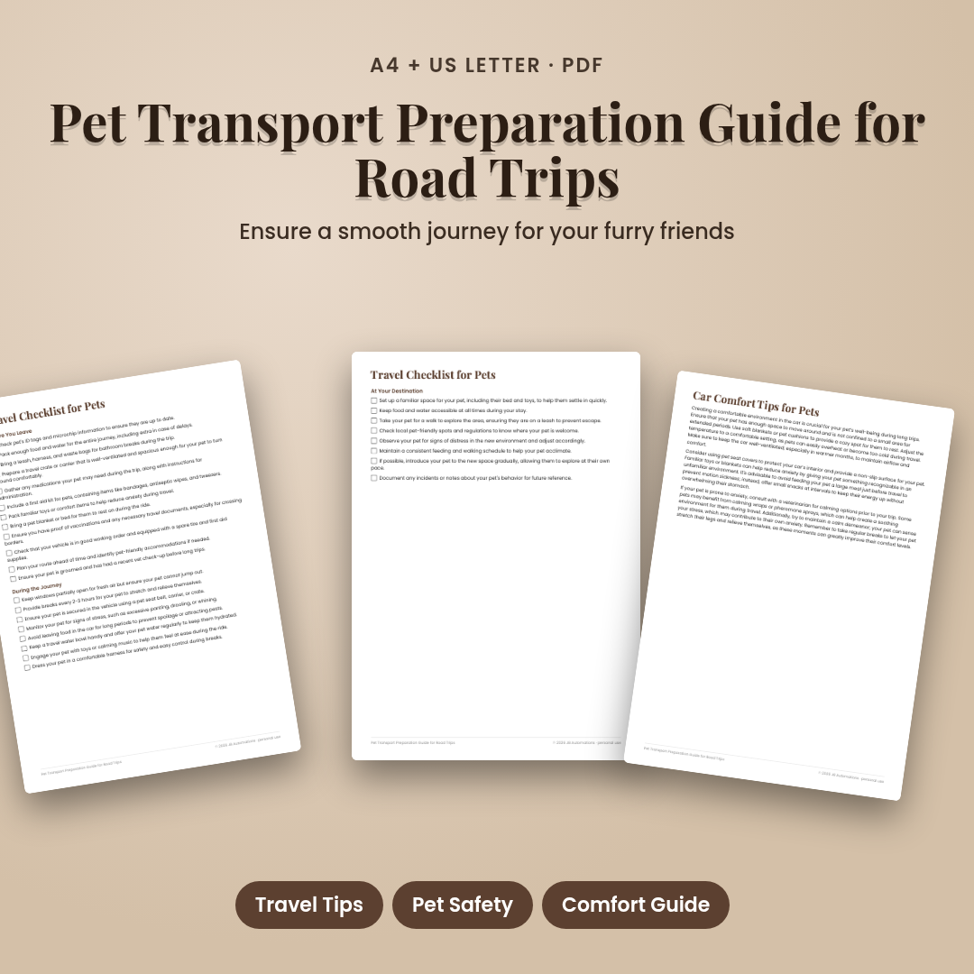 Pet Transport Preparation Guide for Road Trips