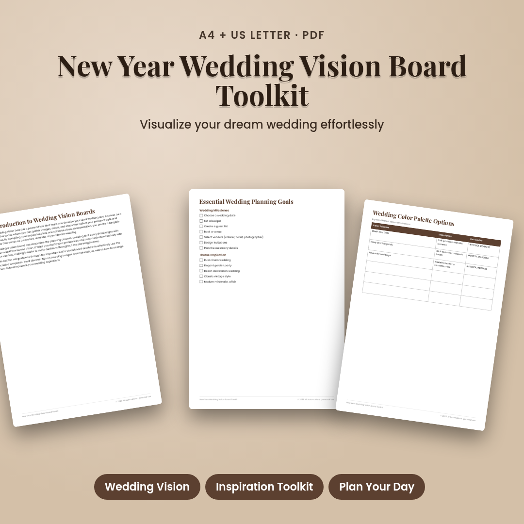 New Year Wedding Vision Board Toolkit