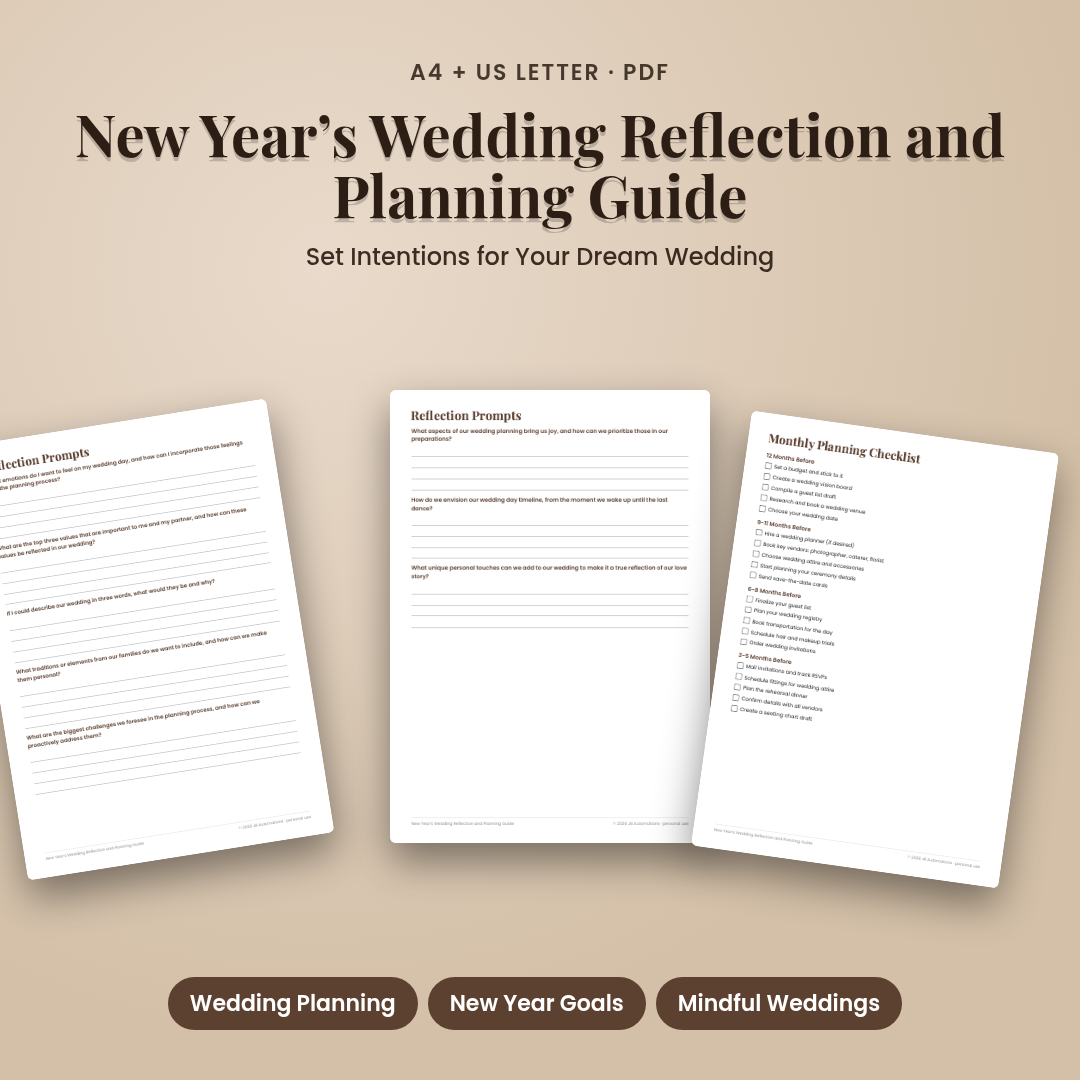 New Year’s Wedding Reflection and Planning Guide