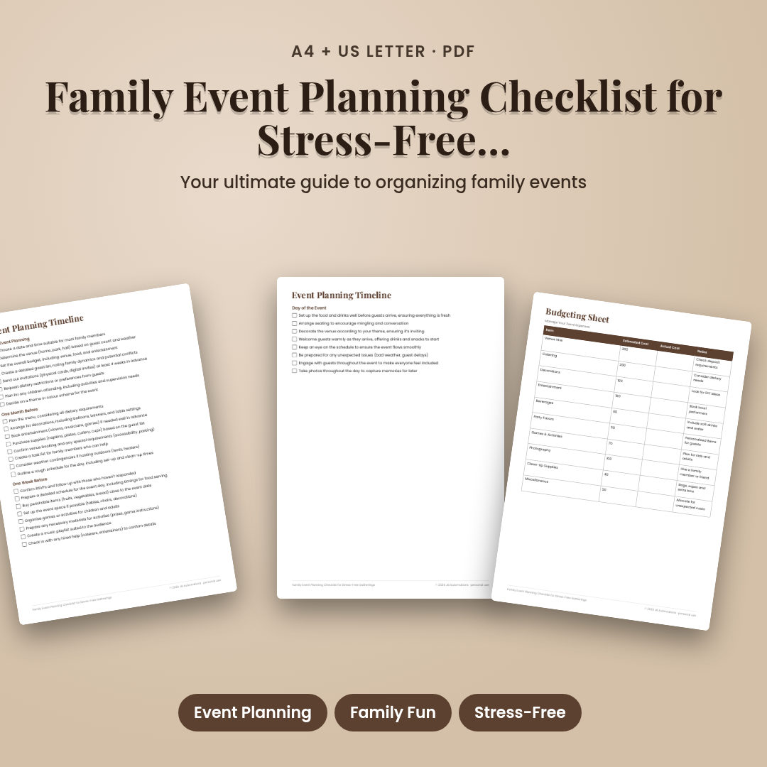 Family Event Planning Checklist for Stress-Free Gatherings