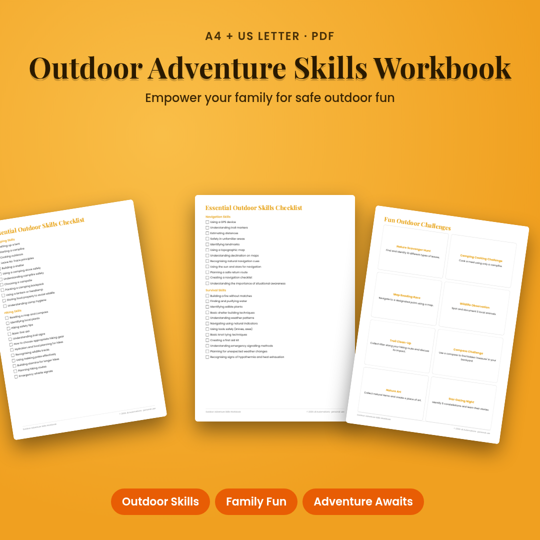 Outdoor Adventure Skills Workbook