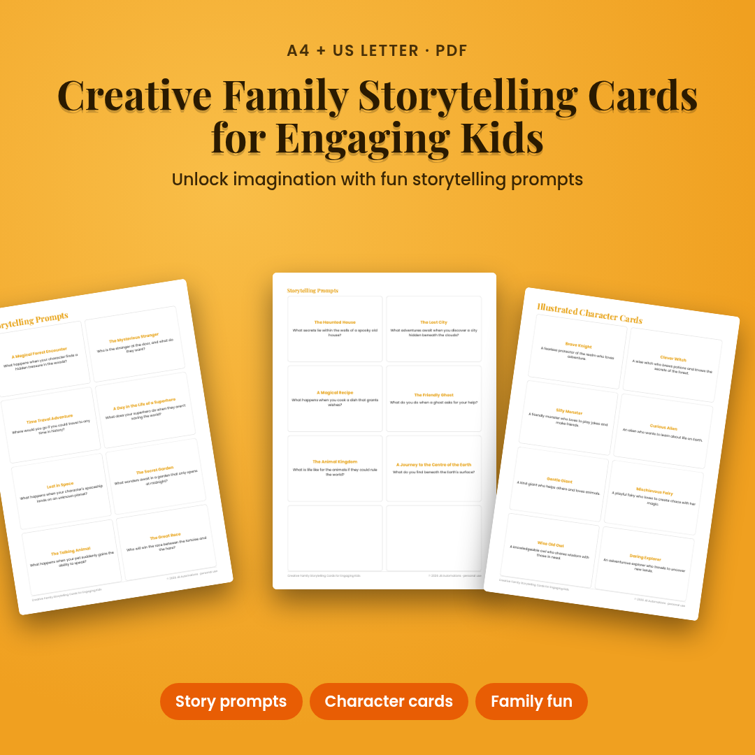 Creative Family Storytelling Cards for Engaging Kids
