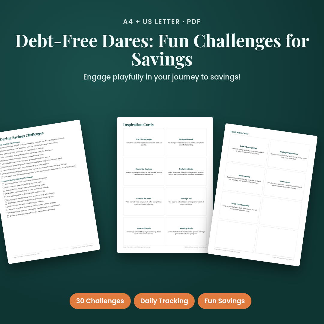 Debt-Free Dares: Fun Challenges for Savings