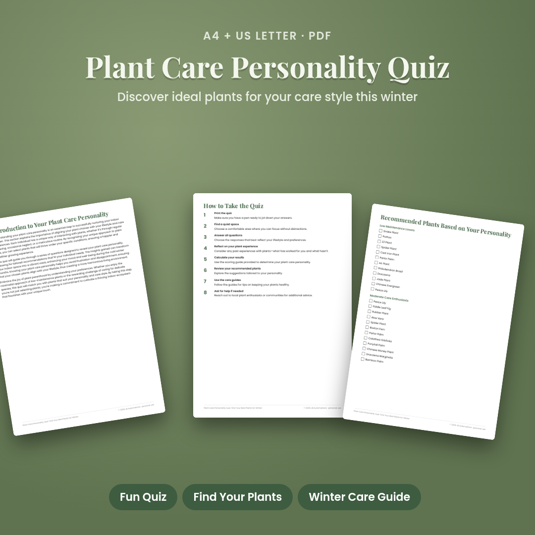 Plant Care Personality Quiz: Find Your Best Plants for Winter