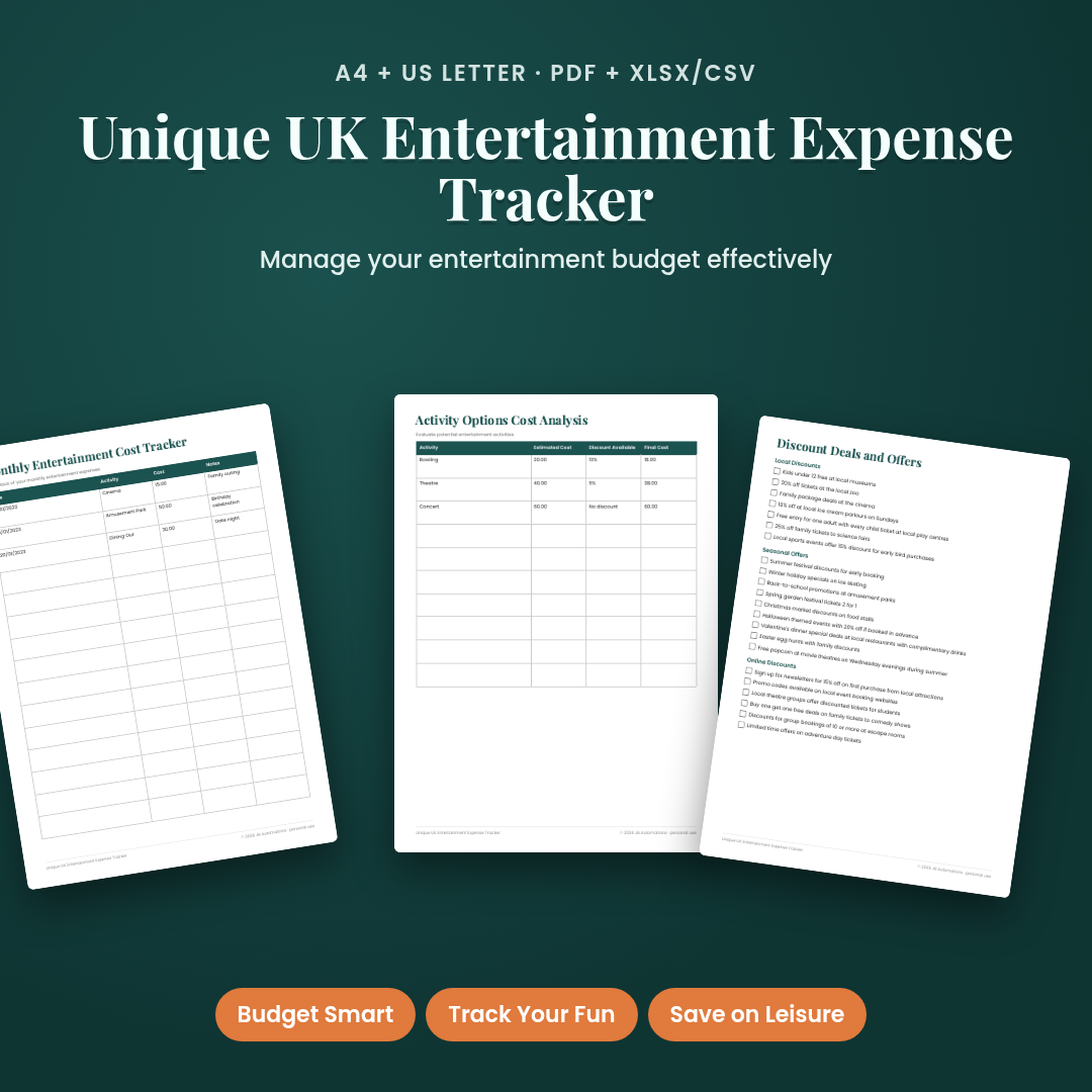Unique UK Entertainment Expense Tracker