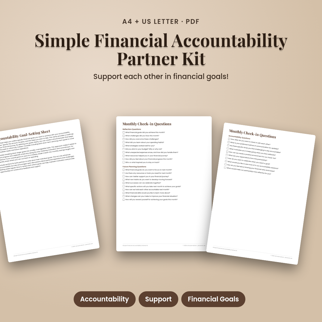 Simple Financial Accountability Partner Kit