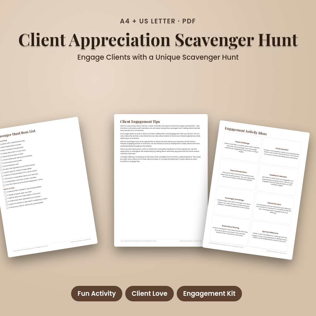 Client Appreciation Scavenger Hunt: Fun Engagement Activity