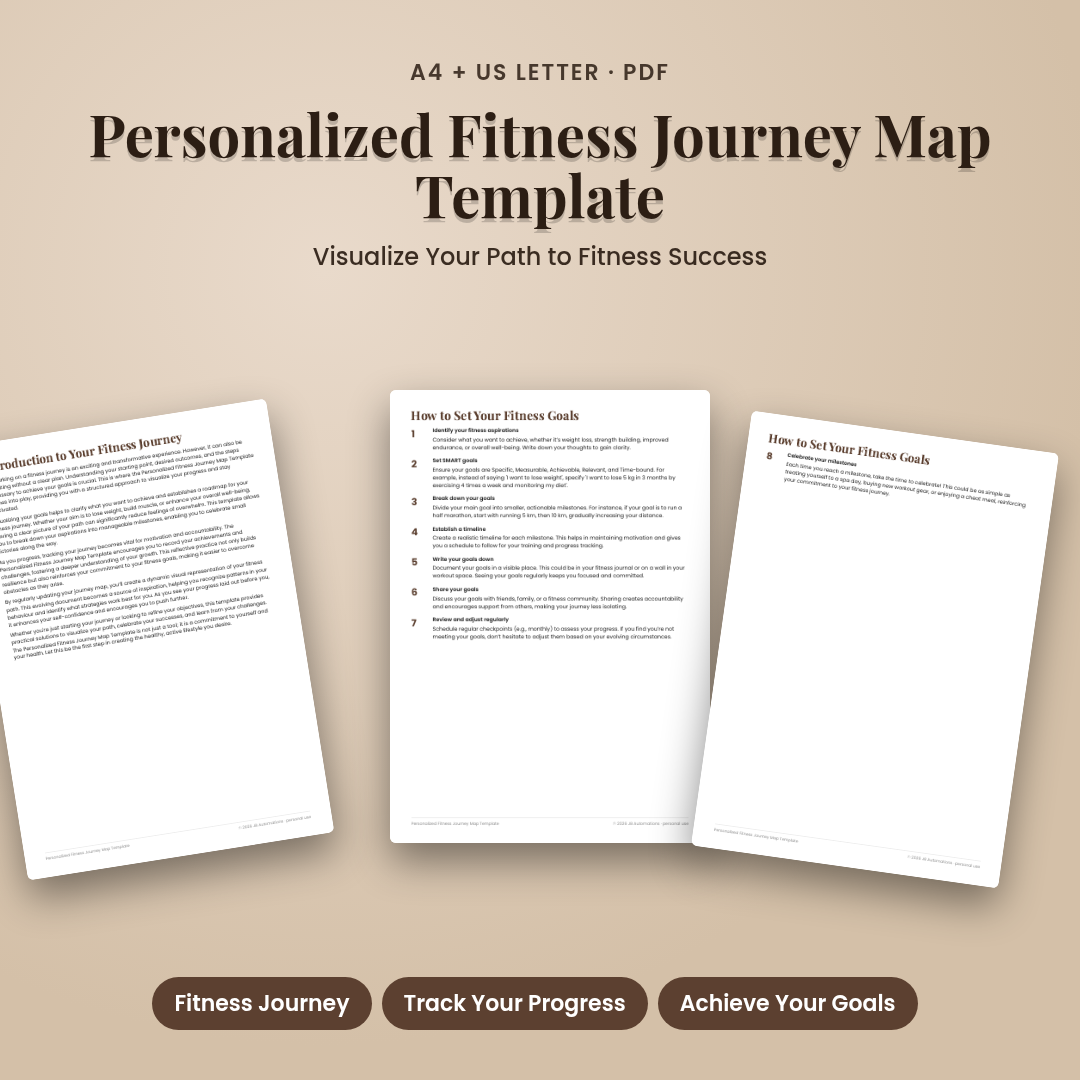 Personalized Fitness Journey Map Template