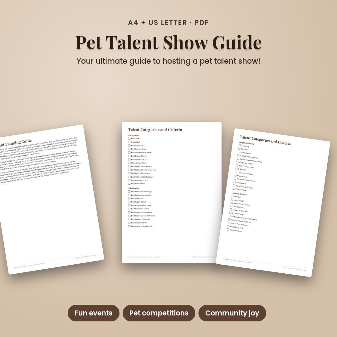 Pet Talent Show Guide: Organise Fun Competitions