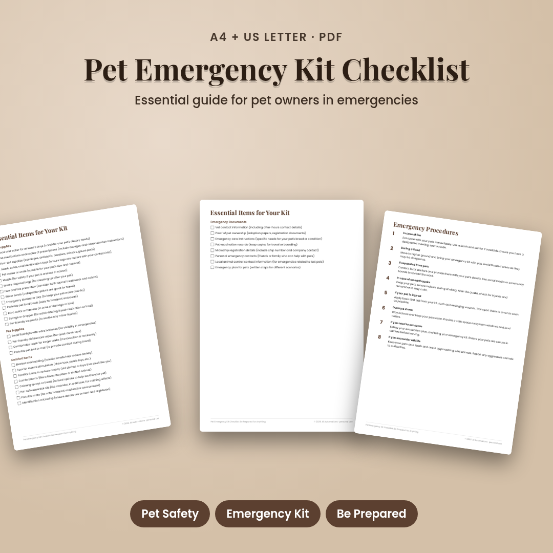 Pet Emergency Kit Checklist: Be Prepared for Anything