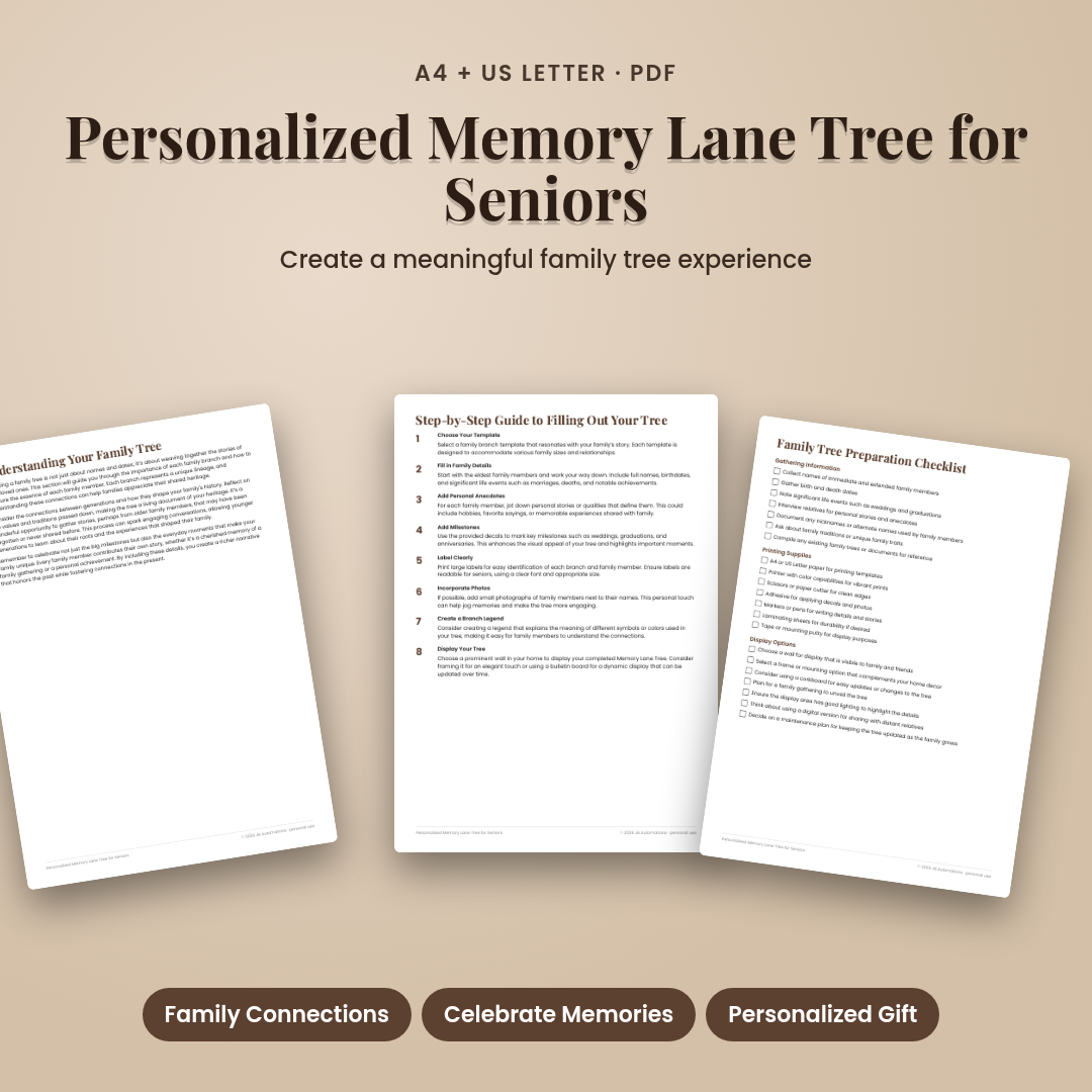 Personalized Memory Lane Tree for Seniors