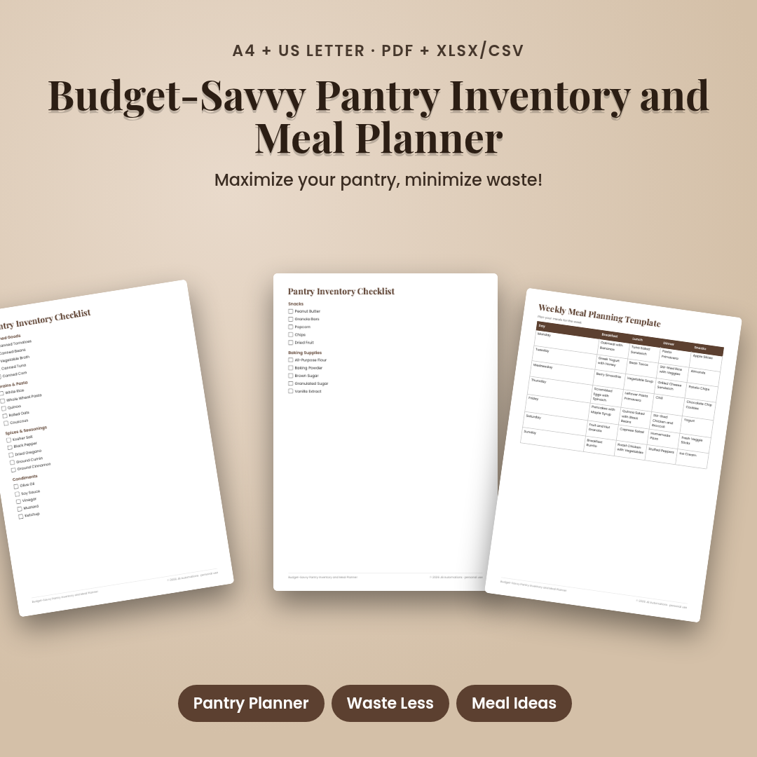 Budget-Savvy Pantry Inventory and Meal Planner