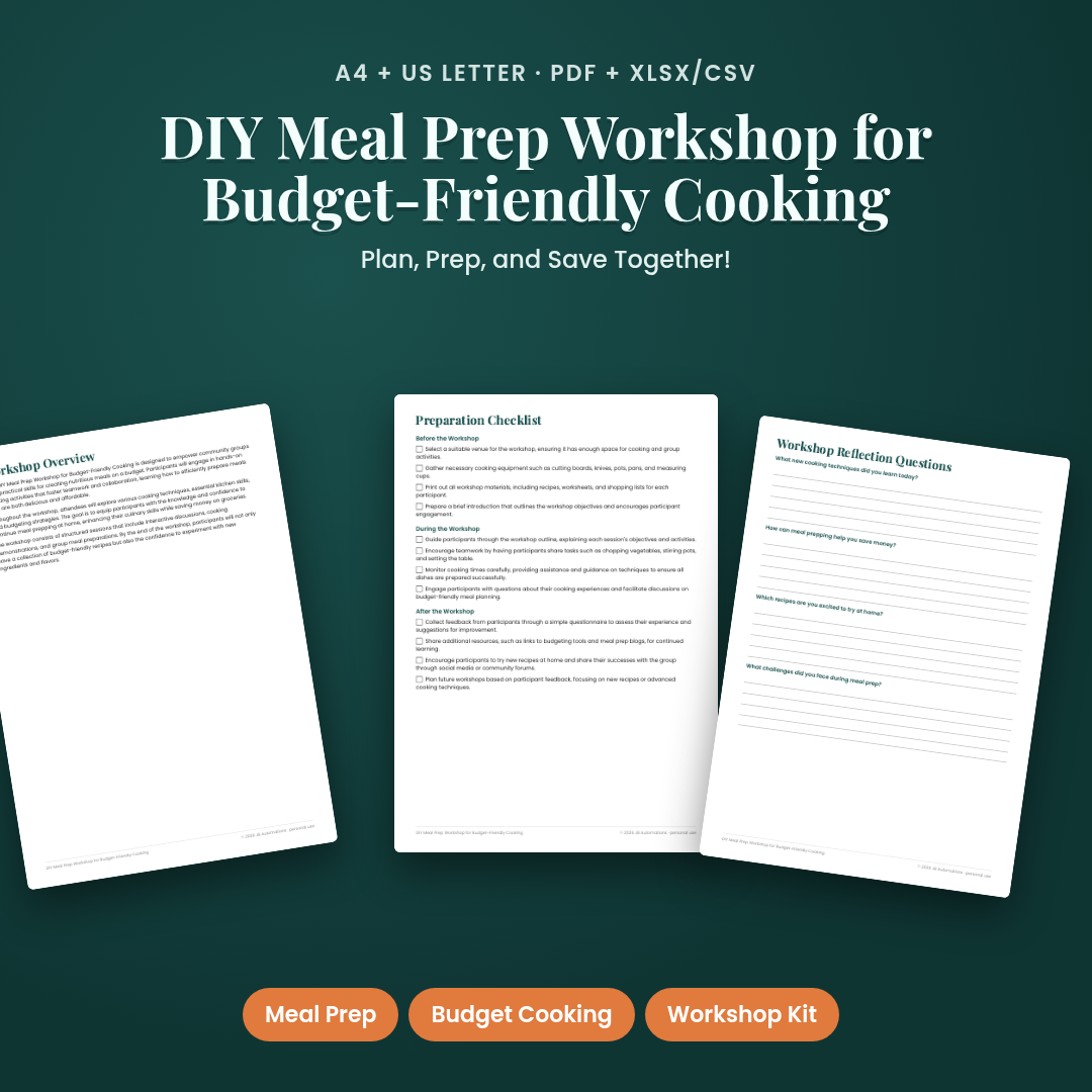 DIY Meal Prep Workshop for Budget-Friendly Cooking